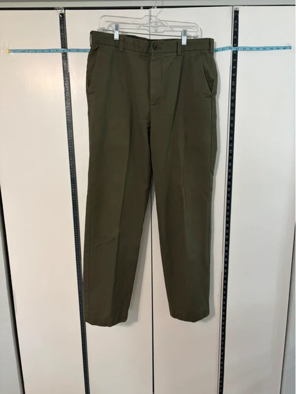 Brooks Brothers Flannel Lined Chino Pants Men 38x32 Olive Green Plaid NWOT